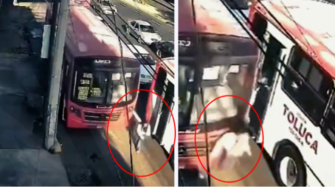 Avtobusu dayanacaqdan kənar saxladı; gənc xanımı başqa avtobus vurdu – VİDEO  