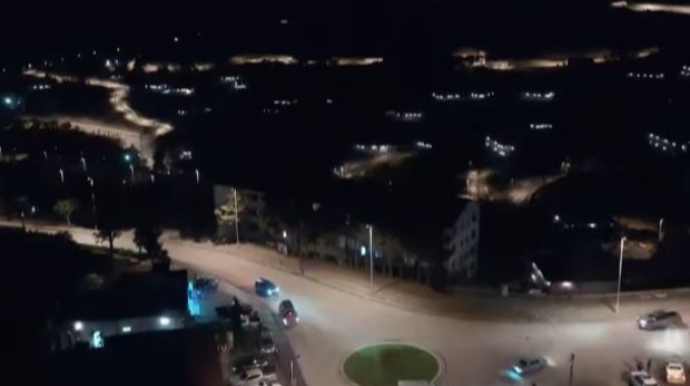 Laçın şəhərinin möhtəşəm gecə görüntüsü  - VİDEO