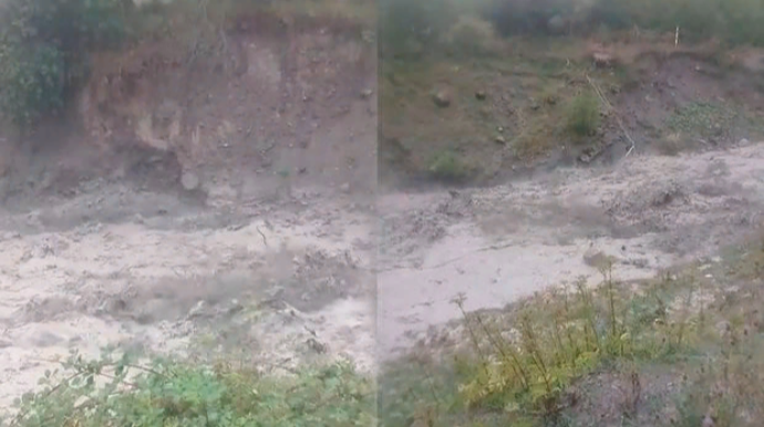 İsmayıllıda sel yolları dağıtdı, Lahıca giriş bağlandı   - VİDEO