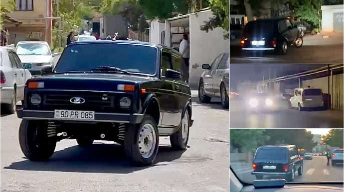 “Niva”nın qabağını göyə qaldıran sürücü işıqlarını söndürüb əks yola çıxdı   - VİDEO