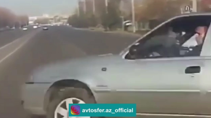 Özünü ölümə aparan sürücü:  dəhşətli qəza  - VİDEO