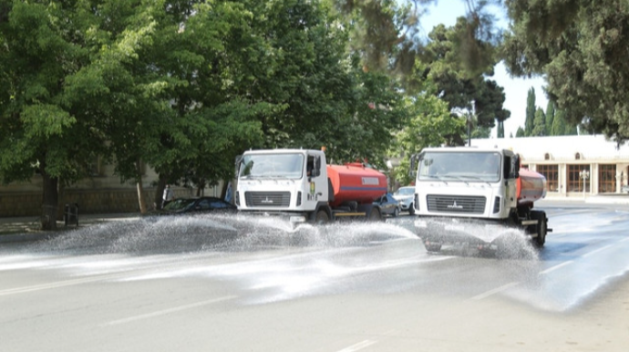 Gəncədə növbəti genişmiqyaslı dezinfeksiya işləri aparılıb
