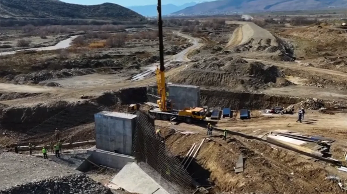 Ağdam–Xankəndi dəmir yolu və Füzuli–Xocavənd avtomobil yolunun inşasında SON DURUM - VİDEO 