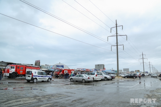 Sədərək Ticarət Mərkəzində yanğın baş verib – 1 yaralı, 1 nəfər zəhərlənib - FOTO