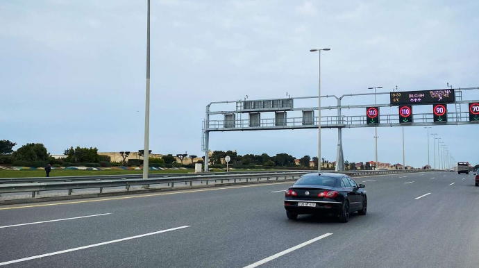 Bakıda bir yolda sürət həddi  endirilib