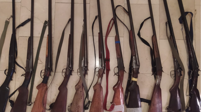 Masallı sakinlərindən qanunsuz saxlanılan odlu silahlar aşkarlandı  - FOTO