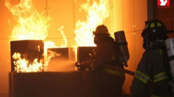 Şiraz hava limanında yanğın olub - FOTO 