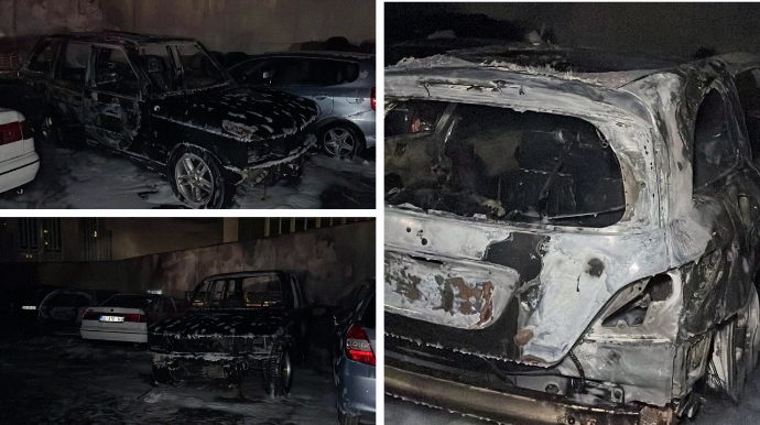 İsinmək üçün tonqal qalayan şəxs avtoservisi yandırdı – 5 avtomobil kül oldu - VİDEO 