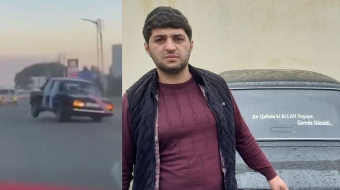 В Азербайджане арестовали совершившего автохулиганство участника свадебного кортежа - ВИДЕО 