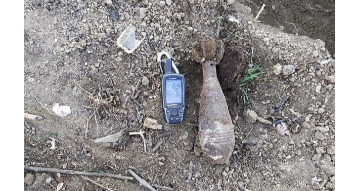 В Товузе обнаружен минометный снаряд  - ФОТО