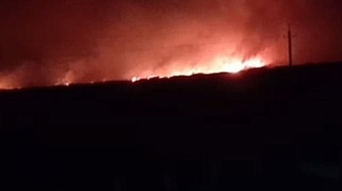 Şabranda baş verə yanğın söndürüldü - VİDEO - YENİLƏNİB