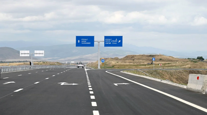 Участок дороги Ахмедбейли-Физули-Шуша протяженностью 81,3 км станет платным 