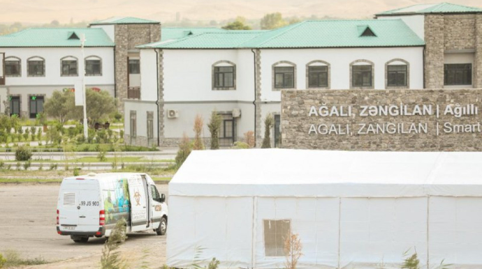 Ağalıda çadır tipli kəsim məntəqəsi fəaliyyətə başlayıb  - FOTO