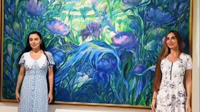 Leyla və Arzu Əliyevalar Müasir İncəsənət Muzeyində - VİDEO