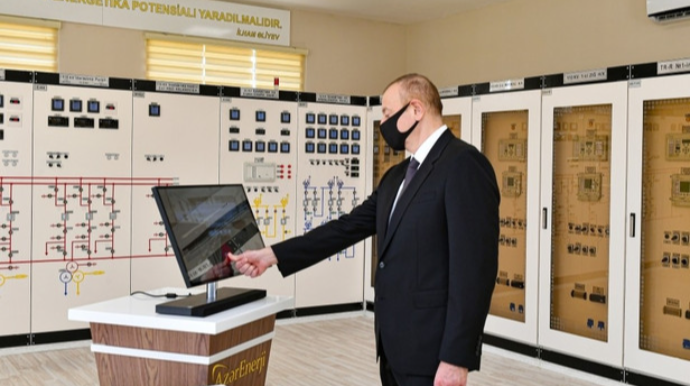 Ильхам Алиев принял участие в открытии электроподстанции "Ахмедлы"