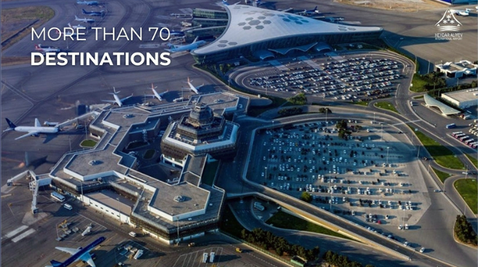 В зимний сезон из Международного аэропорта Гейдар Алиев выполняются рейсы более чем по 70 направлениям 