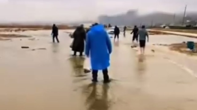 Sədərək gölü daşdı, balıqlar əllə tutuldu - VİDEO 