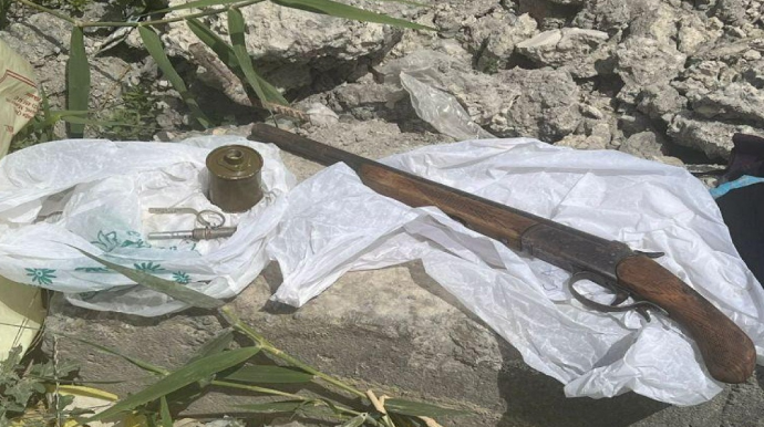 Binəqədidə qumbara və tüfəng aşkarlandı  