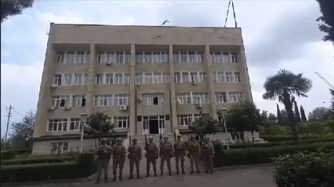 Ağdərənin mərkəzində Azərbaycan bayrağı qaldırıldı - VİDEO 