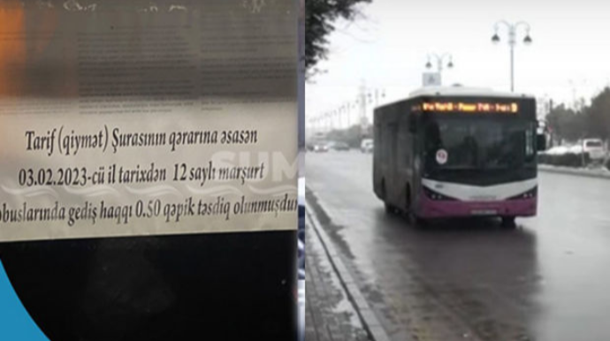 Bəzi avtobuslarda gediş haqqı 20 qəpik qalxdı - Süni qiymət artıranlara XƏBƏRDARLIQ 