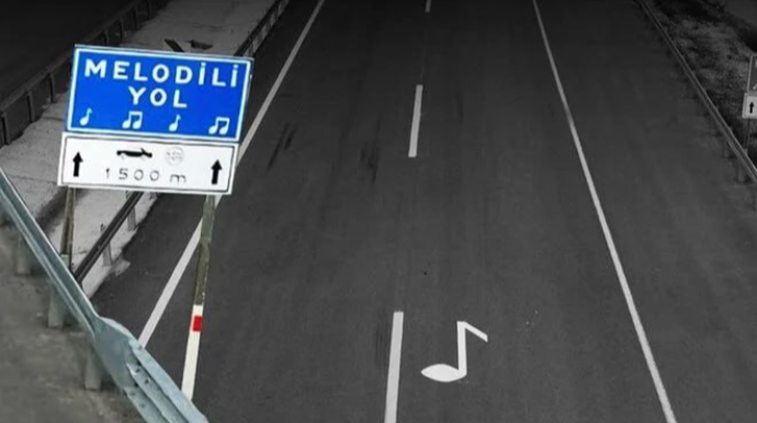 Türkiyədə musiqili yol çəkildi - VİDEO