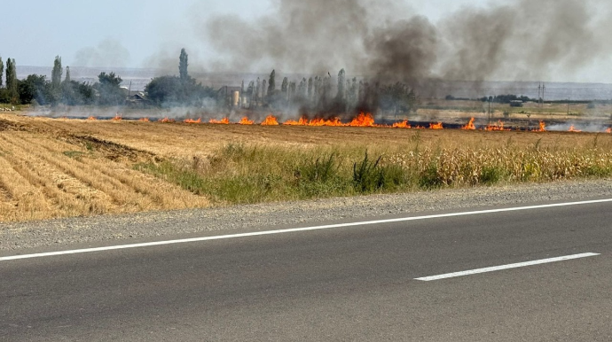 Tovuzda yanğına səbəb olan şəxs saxlanıldı
