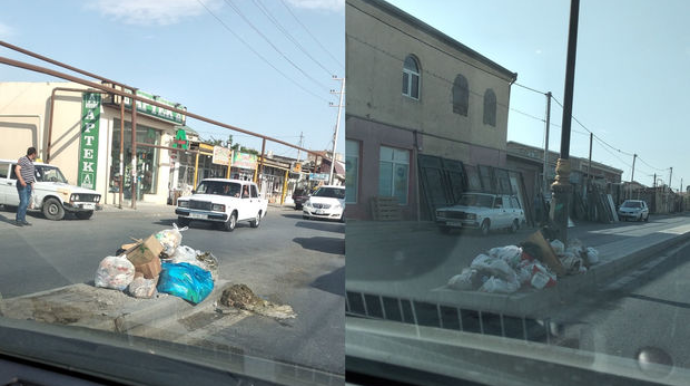 Binə qəsəbəsinin zibilli yolları təmizlənmir? - AÇIQLAMA   - FOTO