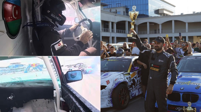 Azərbaycanlı pilot Gürcüstanda saatda 170-lə drift göstərdi - VİDEO 