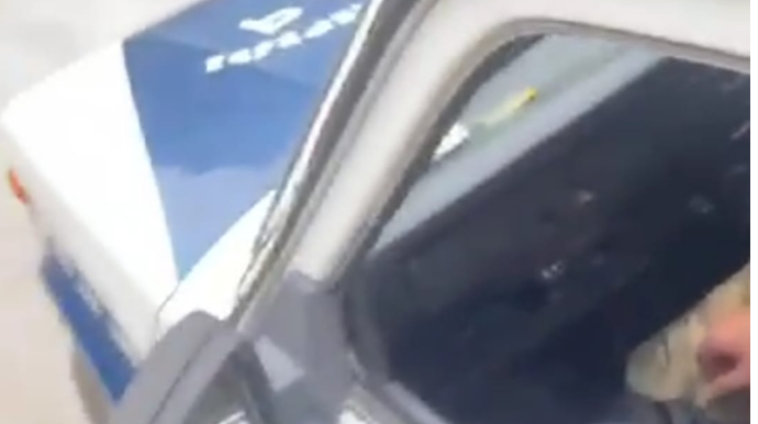 Ermənilərə məxsus polis avtomobili qənimət kimi ələ keçirilib  - VİDEO