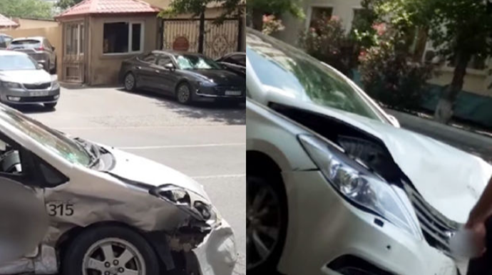 Bakıda taksinin iştirakı ilə yol qəzası oldu  - VİDEO