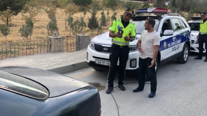 Şabranda yol polisi “Təmiz hava“ aylığı ilə bağlı tədbir keçirib - FOTO