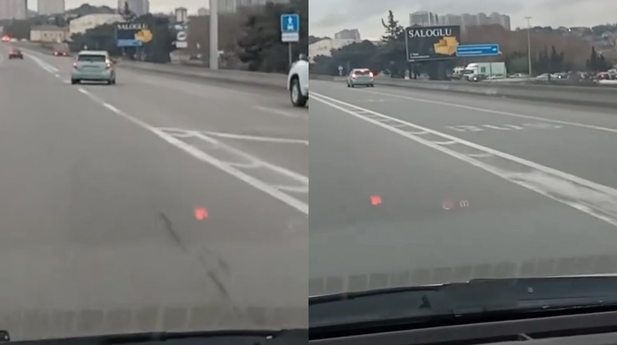 Bakı-Sumqayıt yolunda sürücülərin əksəriyyəti bu səhvi təkrarlayır - DİQQƏT! - VİDEO