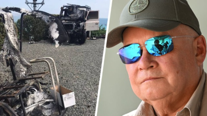 Rusiyalı aparıcının Krımda maşınlarını yandırdılar - VİDEO 