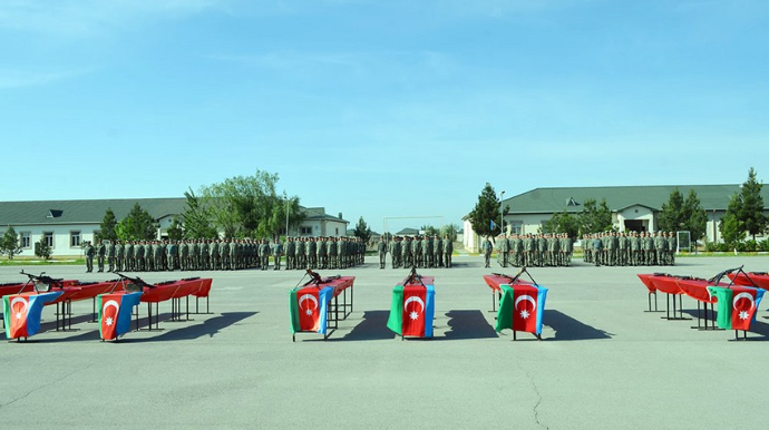 В Азербайджанской армии прошли церемонии принесения присяги новобранцами - ВИДЕО