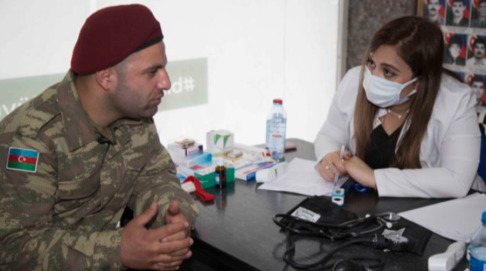 Şəhid ailələri və Qarabağ qaziləri vaksinasiya edildi  - FOTO