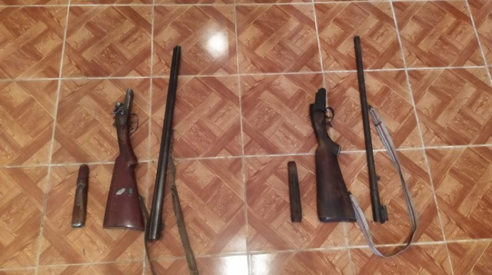 Zaqatala sakinlərindən odlu silah götürüldü  - FOTO