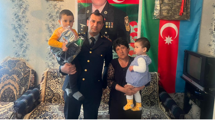 Şəhid övladları ziyarət olunub  - FOTO