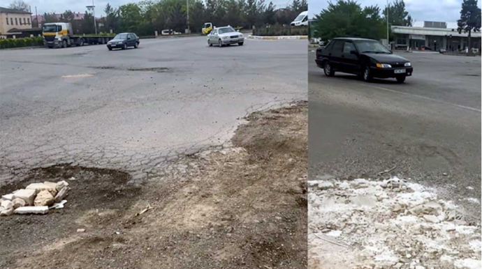 Sürücülərin kabusuna çevrilən  "DAİRƏ" - FOTOLAR 