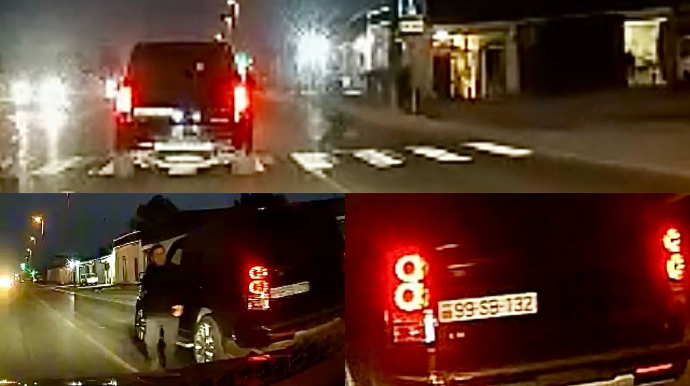 Sürücüdən şok hərəkət: Piyadaya yol vermədi, sonra ona hücum etdi - 99-SB-132 - VİDEO