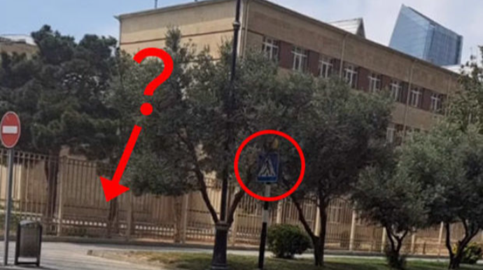 Paytaxtda məktəbin yanında yerləşən yol təhlükə saçır - FOTO