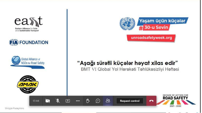 Qlobal Yol Hərəkəti Təhlükəsizliyi  Həftəsi çərçivəsində onlayn tədbir keçirildi  - FOTO