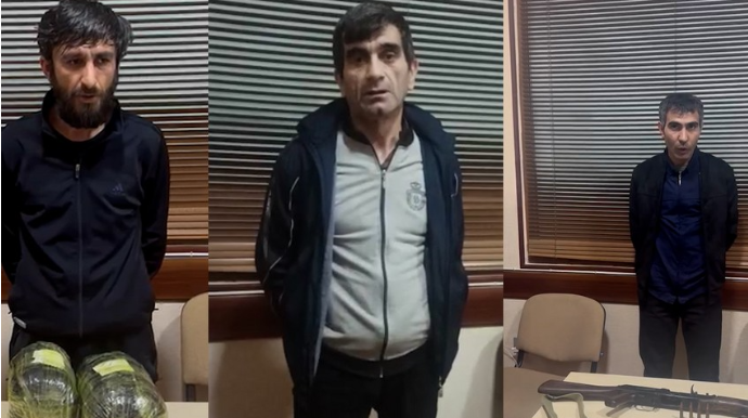 Mehdiabadda narkotik və silaha görə 3 nəfər saxlanılıb  - VİDEO
