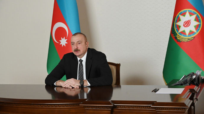 Dövlət başçısı Xankəndidən danışıb