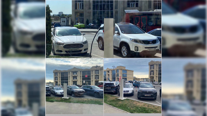 Elektrikli avtomobillərə çətinlik yaradan sürücülər    - FOTO