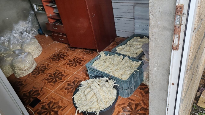 Qanunsuz fəaliyyət göstərən pendir sexi bağlandı - FOTOLAR