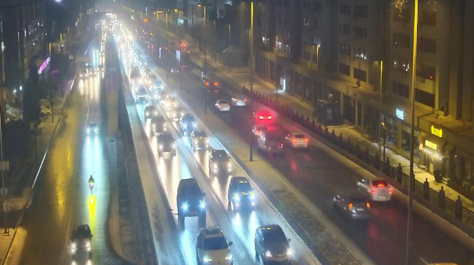 Bakıda sıxlıq olan yollar açıqlanıb - SİYAHI - FOTO 