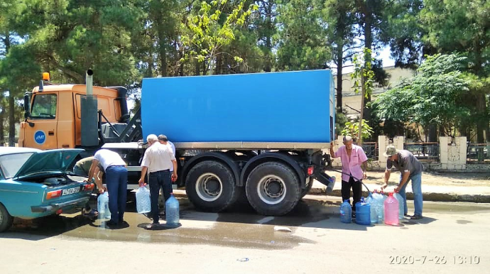 ГААД оказало поддержку мероприятиям, проводимым в связи с нехваткой воды в Нефтчале - ФОТО 