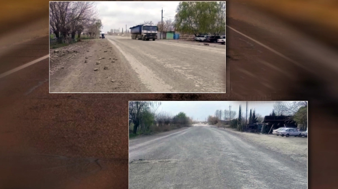 Ağdam–Ağcabədi yolunda sakinlər 3 ildir toz və çala içində yaşayır - FOTO 