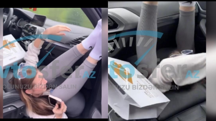 Maşında düzgün oturmayan və kəmər taxmayan sərnişinin başına görün nələr gəldi - VİDEO   