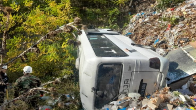 Avtobus aşdı - Çox sayda ölən və xəsarət alanlar var 